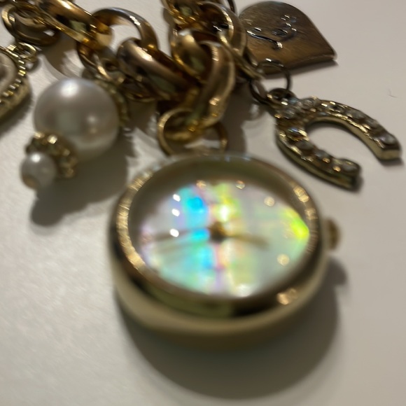 Gold Tone 7 Charms 7β Long Bracelet - Picture 5 of 6